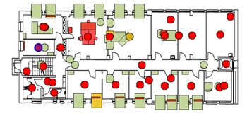 Darstellung von Aufträgen mit Bearbeitungsstand im CAD-Plan