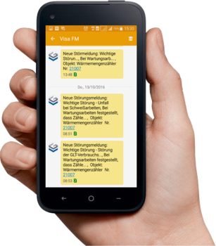 Benachrichtigungen zu neuen Störungen per SMS