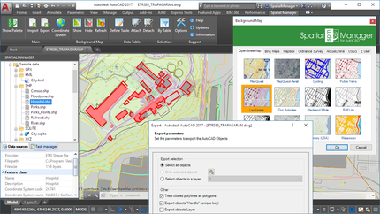 Import von Geodaten mit dem Spatial Manager für AutoCAD